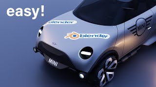 EASIEST WAY to Add Stickers to Your Car in BLENDER 3D [upl. by Ilellan]