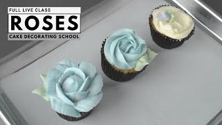 How to Make Buttercream Roses  Cake Decorating For Beginners [upl. by Atikihc200]