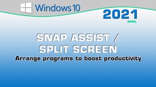 Snap Assist  Split Screen [upl. by Alios]