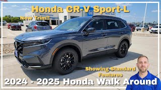 2024  2025 Honda CRV Sport L Hybrid Walkaround Standard Features [upl. by Audra250]