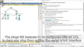 7114 Packet Tracer  ACL Demonstration [upl. by Eilasor505]