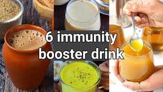 6 must try homemade immunity booster drink recipes  drinks to boost immune system  healthy drinks [upl. by Roxine]