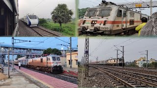 Dangerous 130Kmph🔥WAP7 Honking CoalfieldRajdhaniVande BharatYesvantpur ExpMysuru Express [upl. by Akinot]