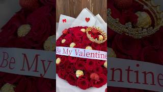 In love ♥️ ramo bouquet custombows flower redrose arrangement flores valentinesday [upl. by Standford]