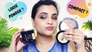 TESTED COMPACTS amp LOOSE POWDERS FOR ALL SKIN TYPE  HONEST REVIEW  INDIA [upl. by Deidre320]