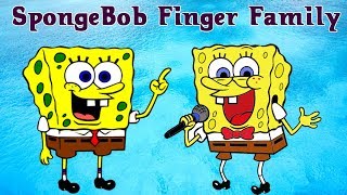 SpongeBob Finger Family Song  Little baby rhymes [upl. by Lorri136]