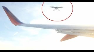 Drone Hits Plane During TakeOff Caught On Camera [upl. by Arramahs]