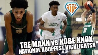 TRE MANN vs KOBE KNOX McDonalds AllAmerican GETS BUCKETS at National HoopFest [upl. by Mcclenaghan]