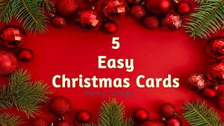 5 Christmas Card Making Ideas  Easy Christmas Greeting Cards  How To Make Christmas Card  Crafts [upl. by Odicalp]