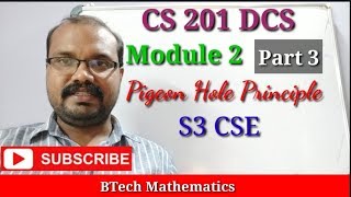 DCS Module 2 Part 3  Pigeon Hole Principle  S3 CSE [upl. by Latsyrcal307]