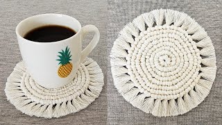 DIY como hacer POSAVASOS en MACRAME paso a paso  DIY Macrame Coasters [upl. by Kama]