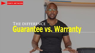 The difference between GUARANTEE and WARRANTY [upl. by Atekan]