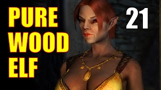 Skyrim PURE WOOD ELF BUILD Walkthrough  Part 21  Salmon Roe For Armor Power Leveling Light Armor [upl. by Sterne]