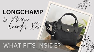 What fits inside a Longchamp Le Pliage Energy XS [upl. by Keir673]