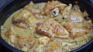 FRICASÉ DE POLLO  Receta tradicional [upl. by Hackathorn]