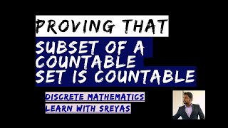 Any Subset of a Countable set is Countable  Discrete Mathematics  Learn with Sreyas [upl. by Phemia897]