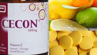 Cecon Vitamin C Tablets BenefitsUsesRang Gora Kerne Wali Tablets [upl. by O'Shee380]