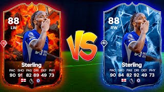 Which is Better 🤔 88 FC Versus Fire vs Ice Raheem Sterling SBC  EA FC 24 Ultimate Team [upl. by Hereld304]