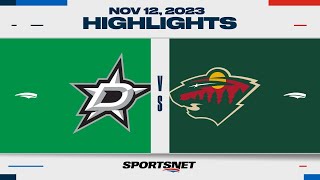 NHL Highlights  Stars vs Wild  November 12 2023 [upl. by Ute998]