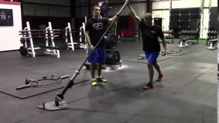 Split Stance Landmine SingleArm Push Press [upl. by Denison]