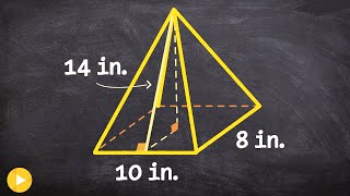 Determining the volume of rectangular pyramid [upl. by Aleunamme]