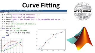 Curve Fitting with MATLAB code [upl. by Nylecsoj]