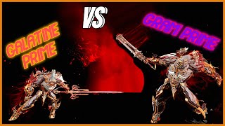 Warframe  Gram Prime vs Galatine Prime  Battle of the Heavy Blades [upl. by Notsirhc]