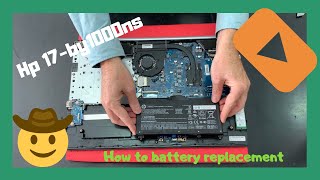 How to Battery Replacement HP Laptop 17by1000ns Disassembly [upl. by Oinotna530]