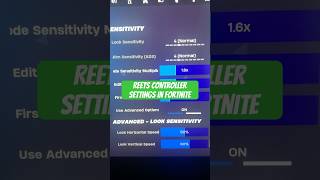 Reet controller settings in Fortnite fortnite fortnitesettings reet [upl. by Scornik]