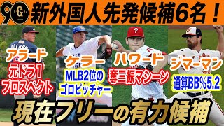 【巨人】新外国人候補！現在FA先発投手で来日の可能性も高い有力候補6名！ スペンサー・ハワード ナビル・クリスマット ブラッド・ケラー ローガン・アレン コルビー・アラード 読売ジャイアンツ [upl. by Hgielram408]