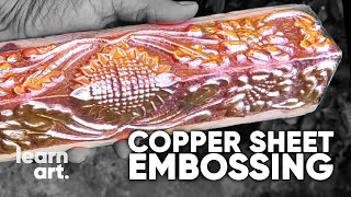 Copper Sheet Embossing  Repousse and Chasing Metal  Pitch Making  Biswajit Rout [upl. by Aenea]