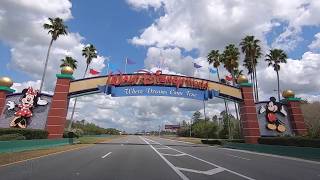 Driving through CLOSED Walt Disney World March 2020  Past All 4 Park Entrances and Disney Springs [upl. by Rehpotsrhc]