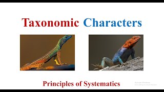 Taxonomic Characters [upl. by Gross253]