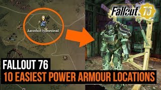 Fallout 76  10 easiest power armor locations [upl. by Niwled]