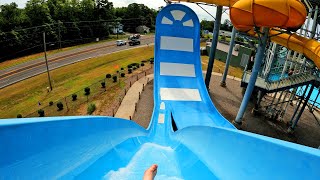 Riptide at H2OBX  Fast Quarterpipe Water Slide POV [upl. by Darline]