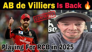 AB De Villiers is Back 🔥 ll AB De Villiers Playing For RCB in IPL 2025 [upl. by Lyndel372]