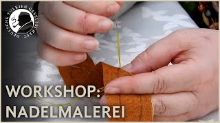 🧵 Nadelmalerei Wie man etwas bestickt  Workshop  Tolkien Tage 2020  DTG [upl. by Nawud42]