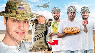 Eating United States MILITARY Food 💥 غذای ارتش آمریکا رو تست کردیمباورنکردنیه [upl. by Chemaram]