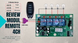 Review Remote Control 4 Channel input 220V [upl. by Oiruam]