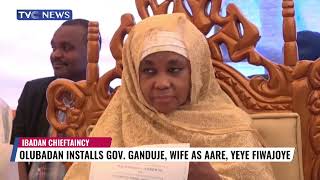 WATCH Olubadan Installs Gov Ganduje Wife as Aare Yeye Fiwajoye [upl. by Assirt]