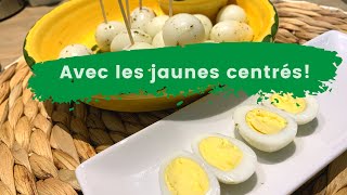 Recette oeufs de caille durs pour apéritif  ✅ Astuce pour avoir les jaunes centrés [upl. by Airetahs]