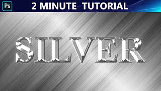 2 Minute Trick in Photoshop  Silver Text Silver Typography Design [upl. by Ignatia]