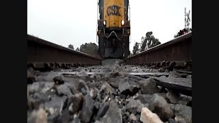 CSX Rail Train Runs Over Both Cameras In Both Directions [upl. by Nasia]