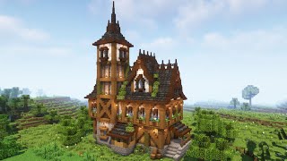 Minecraft  How to build a Large Medieval House  Minecraft Tutorial [upl. by Leatrice445]