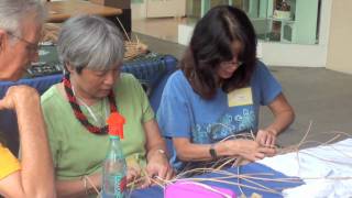 Aunty Gladys Grace Papale Lauhala Weaving [upl. by Sualocin]