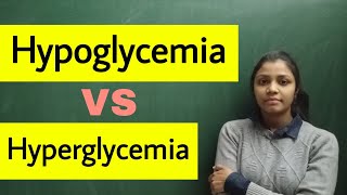 hypoglycemia vs hyperglycemia I difference between hypoglycemia and hyperglycemia [upl. by Ahsikit]