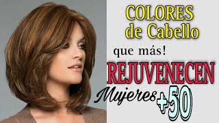 COLORES y TINTES de Cabello que más REJUVENECEN a Mujeres después de los 50 y 60 años Colores Rubio [upl. by Nadya]