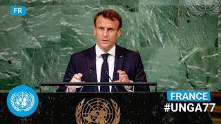 Français 🇫🇷 France  President Addresses United Nations General Debate 77th Session  UNGA [upl. by Uba]