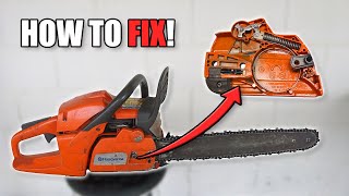 How to Fix a Stuck Chainsaw Brake [upl. by Enak]