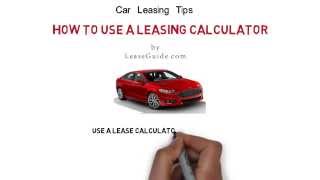 How to Use a Car Lease Calculator [upl. by Minni]